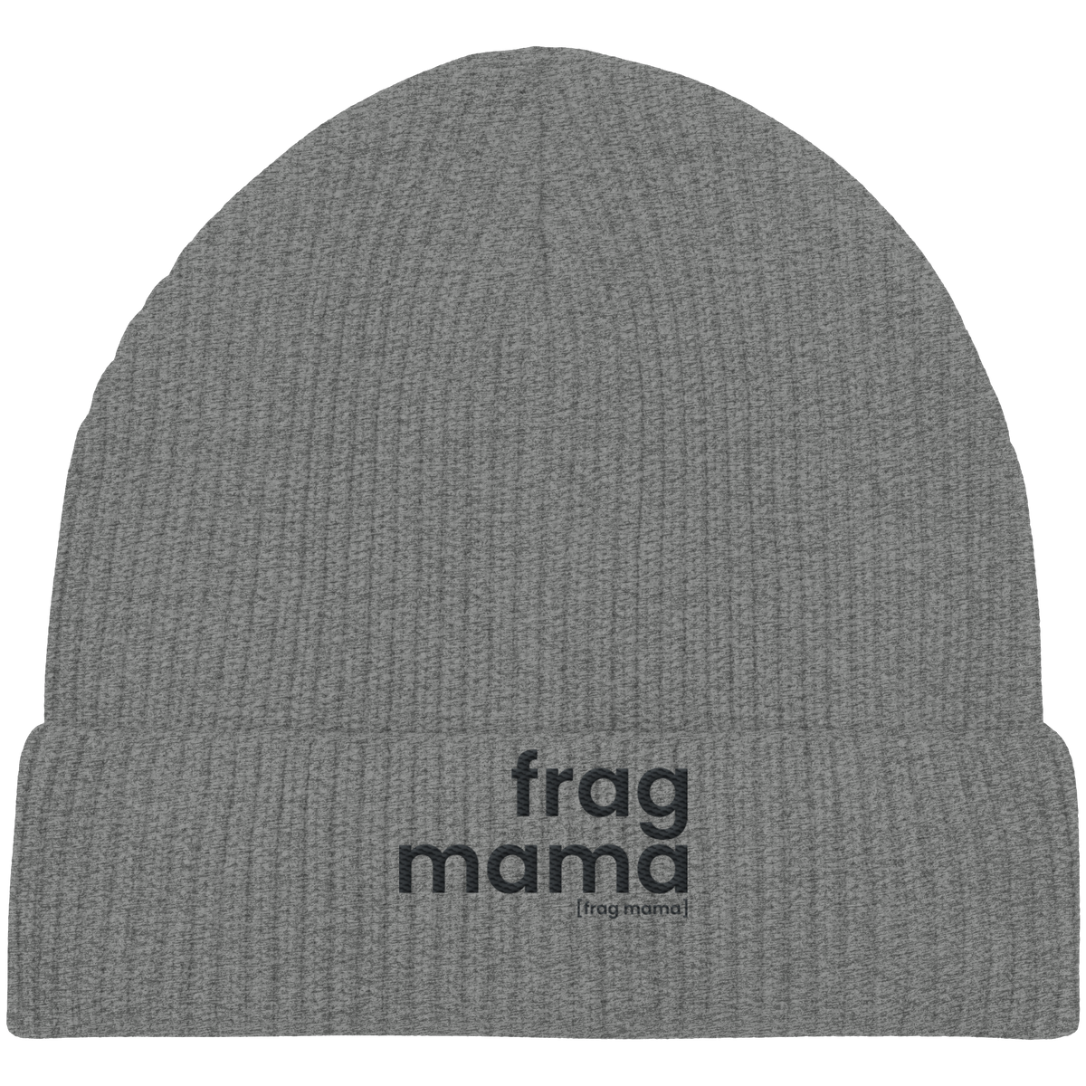 frag mama. – Bio Fisherman Beanie mit lässigem Strick