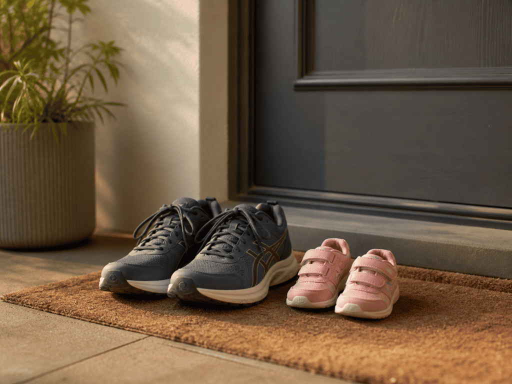 Sportschuhe im Flur – warum Sport für Eltern selten stattfindet