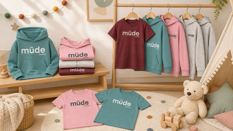 spielende Kinder mit Statement Pullis
