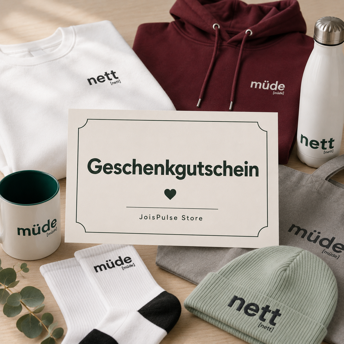 Geschenkgutschein – Wenn du verschenken willst, was wirklich passt 200,00 € Joispulse Store Gutschein