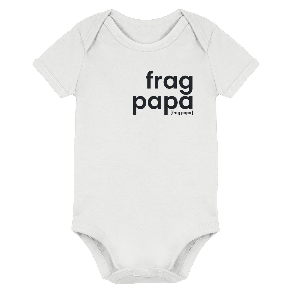 Weißer Baby Body frag papa von JoisPulse, flach liegend fotografiert