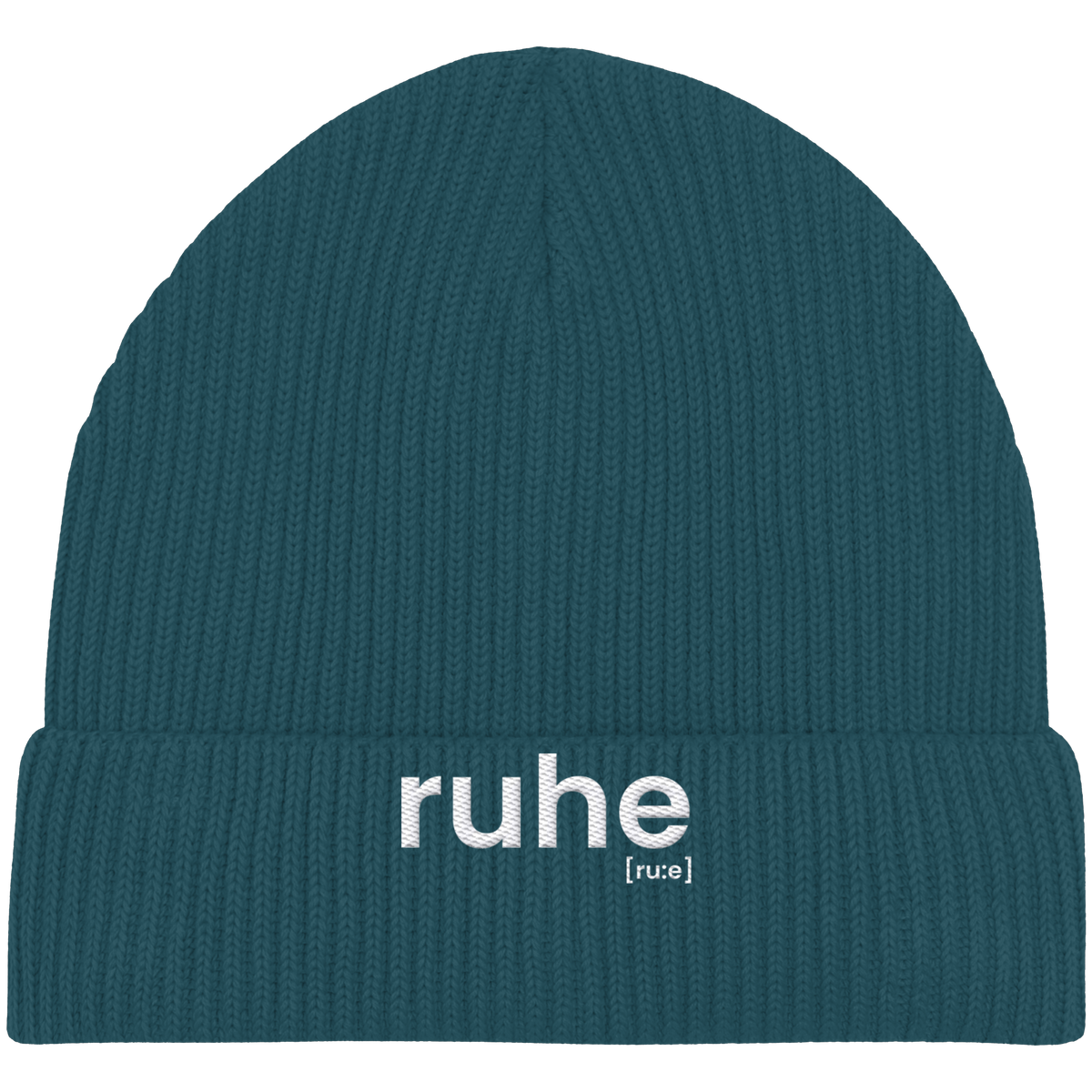 ruhe. – Bio Fisherman Beanie für stille Runden