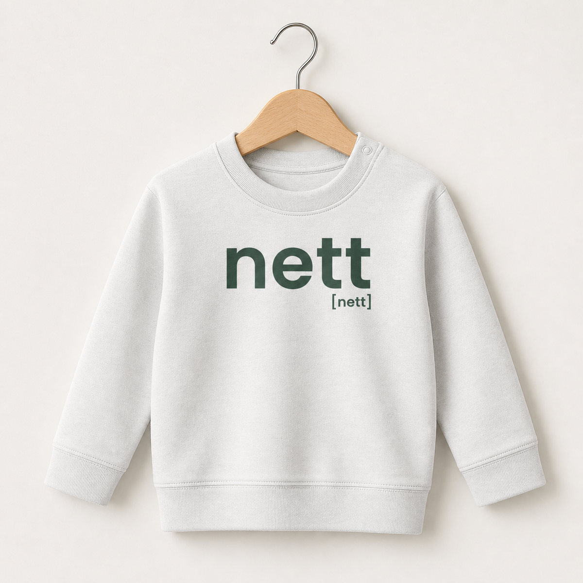 Weißes Baby Sweatshirt nett von JoisPulse, flach liegend fotografiert