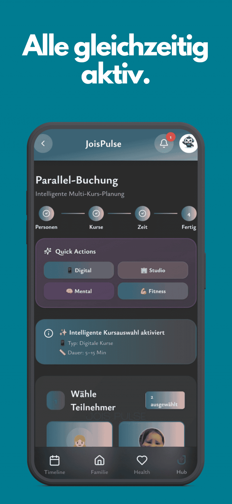 JoisPulse Familienassistent App für effiziente Organisation.