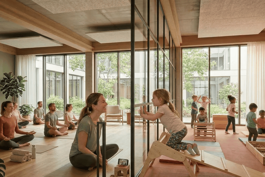 Kinder-Yoga im JoisPulse Studio mit spielerischer Atmosphäre.